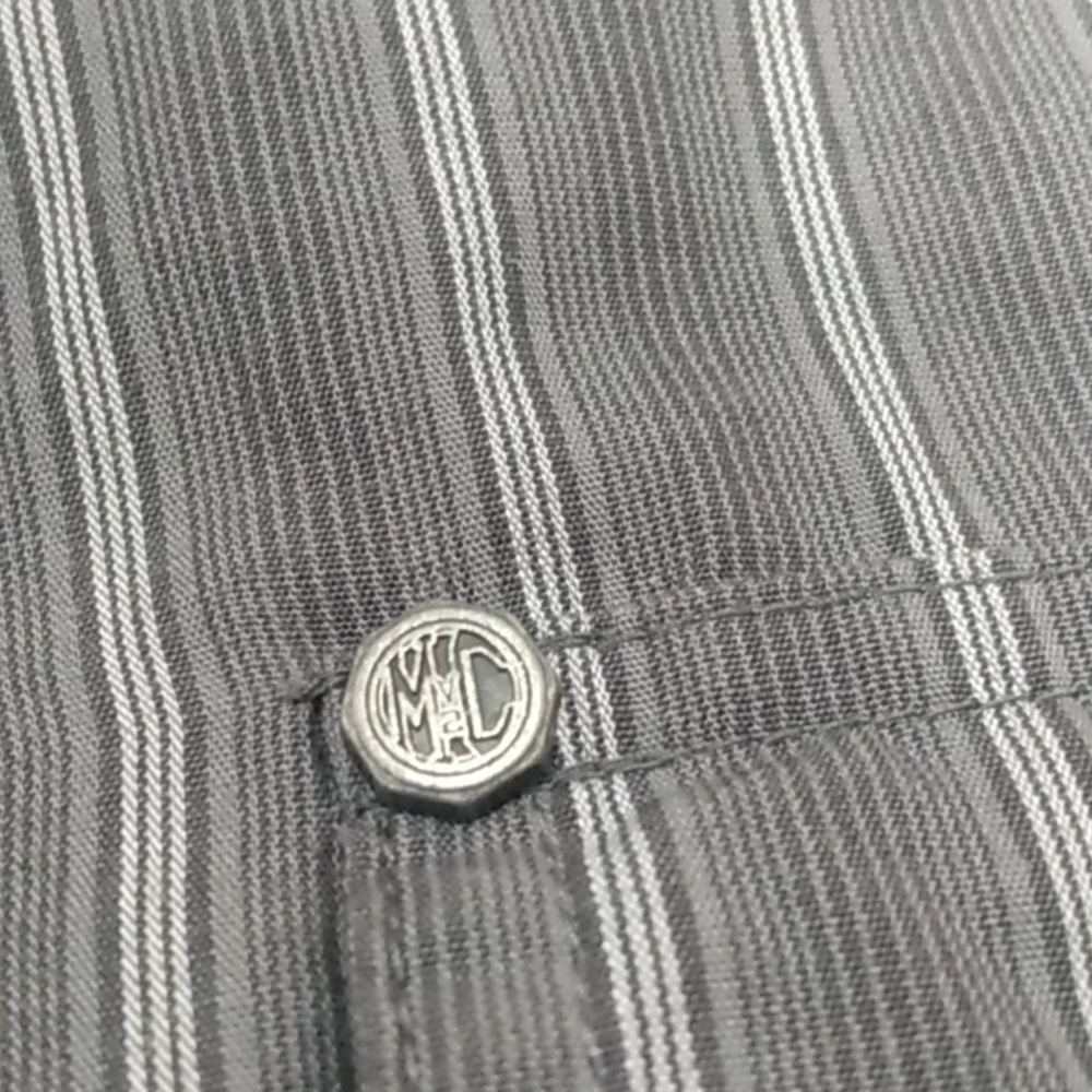 Vintage Harley Davidson Genuine Motor Cloths Striped Button Down Vest - Picture 13 of 16